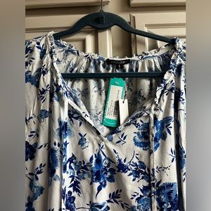 Cute Floral Blouse Plus